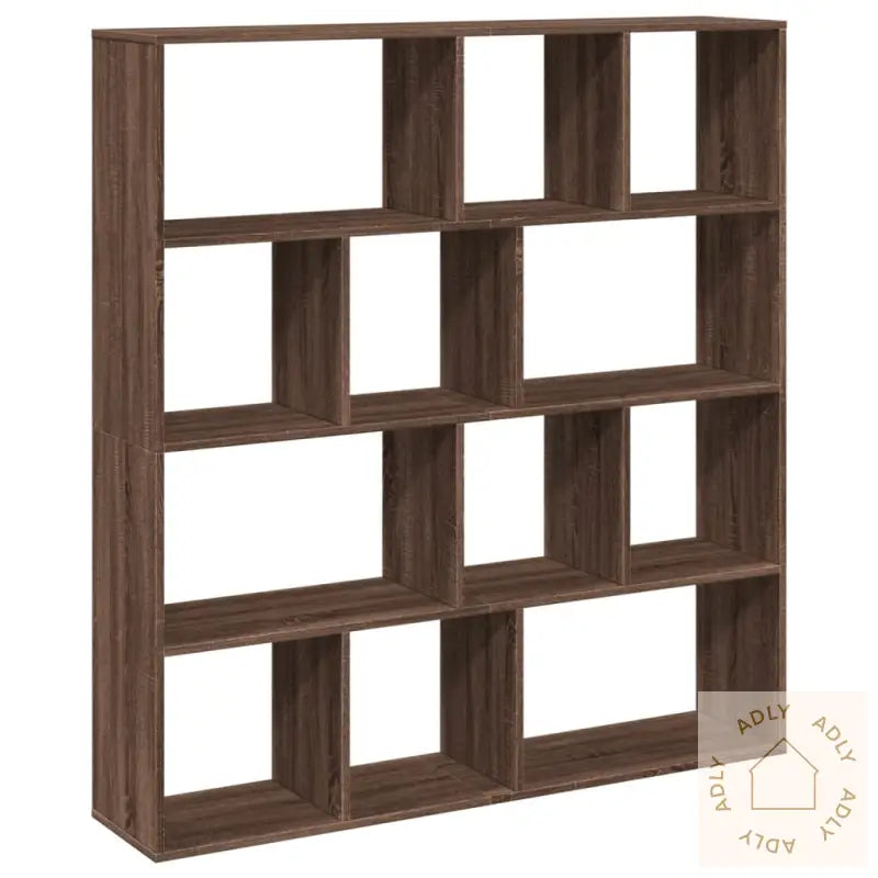 Bokhylle Brun Eik 132X29X141,5 Cm Konstruert Tre