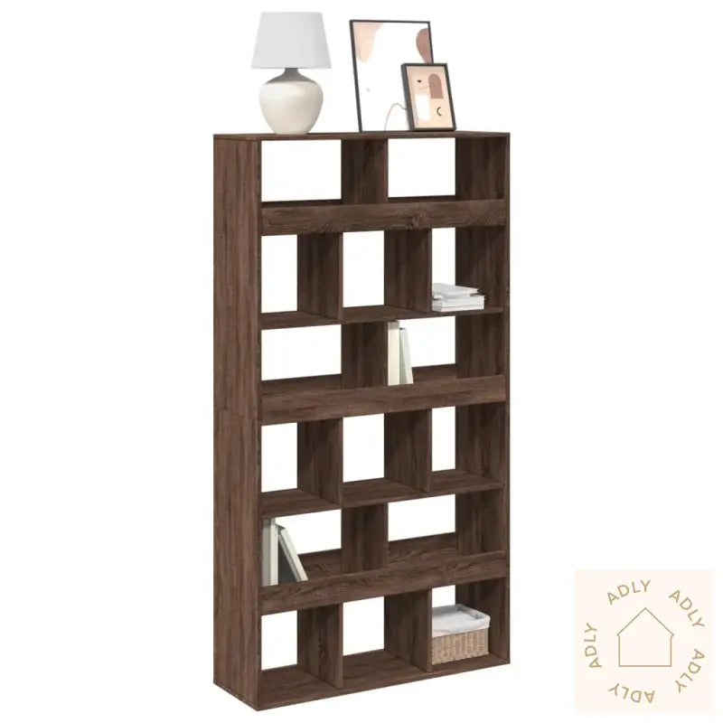 Bokhylle Brun Eik 100X33X187,5 Cm Konstruert Tre