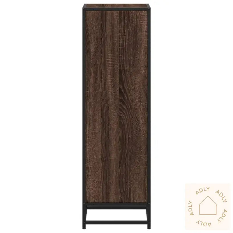 Bokhylle Brun Eik 33,5X33X107,5 Cm Konstruert Tre