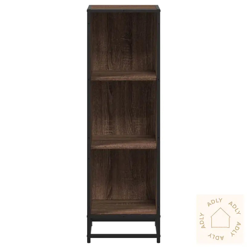 Bokhylle Brun Eik 33,5X33X107,5 Cm Konstruert Tre