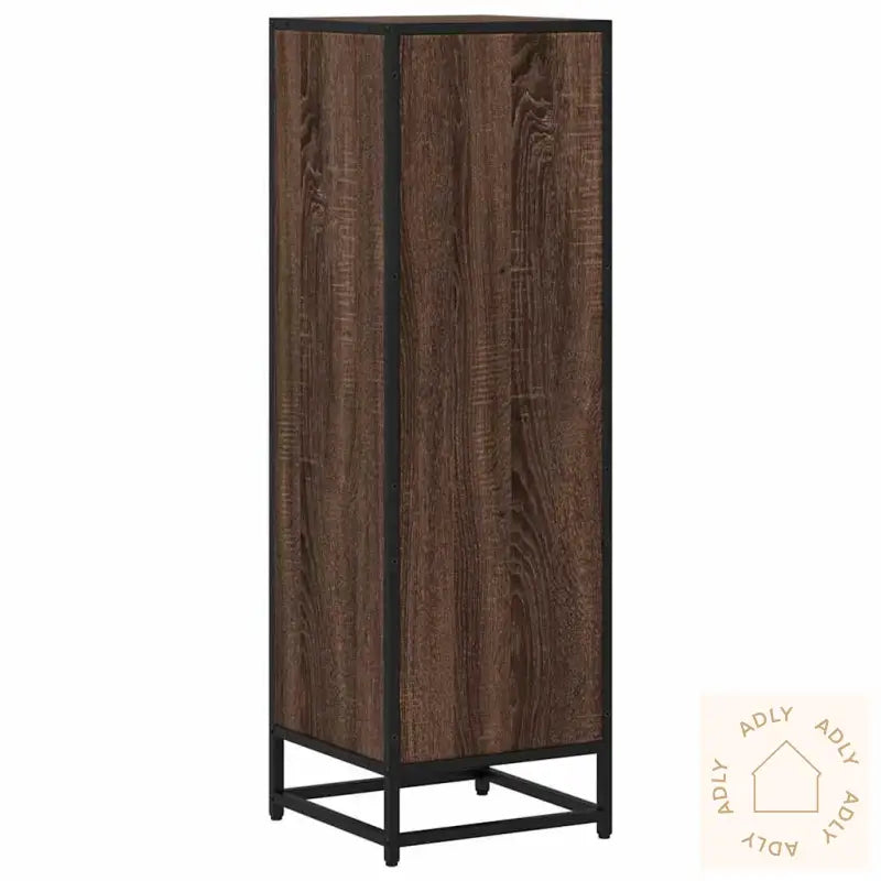Bokhylle Brun Eik 33,5X33X107,5 Cm Konstruert Tre