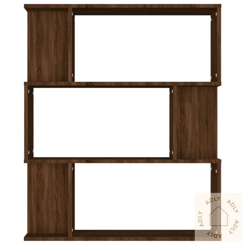 Bokhylle/Romdeler Brun Eik 80X24X96 Cm Konstruert Tre