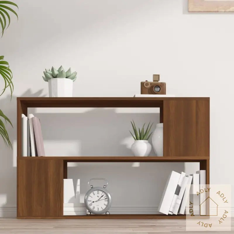 Bokhylle Brun Eik 100X24X63 Cm Konstruert Tre