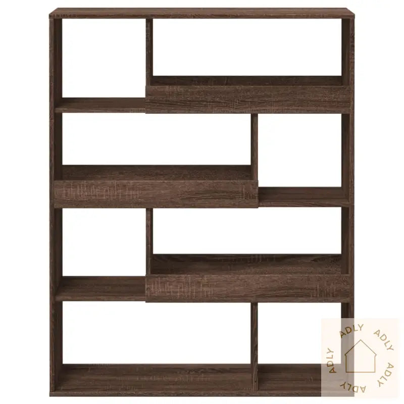 Bokhylle Brun Eik 100X33X125,5 Cm Konstruert Tre