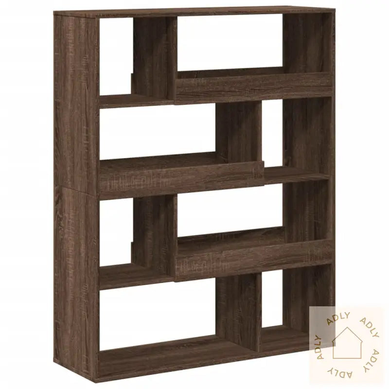 Bokhylle Brun Eik 100X33X125,5 Cm Konstruert Tre