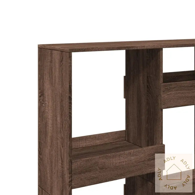 Bokhylle Brun Eik 100X33X135 Cm Konstruert Tre