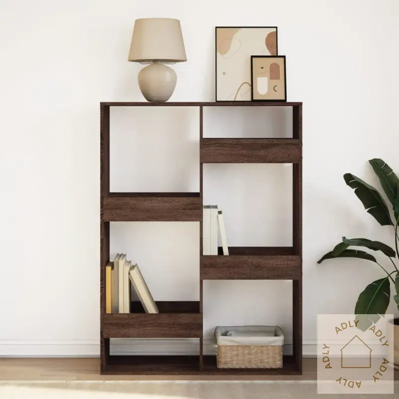 Bokhylle Brun Eik 100X33X135 Cm Konstruert Tre