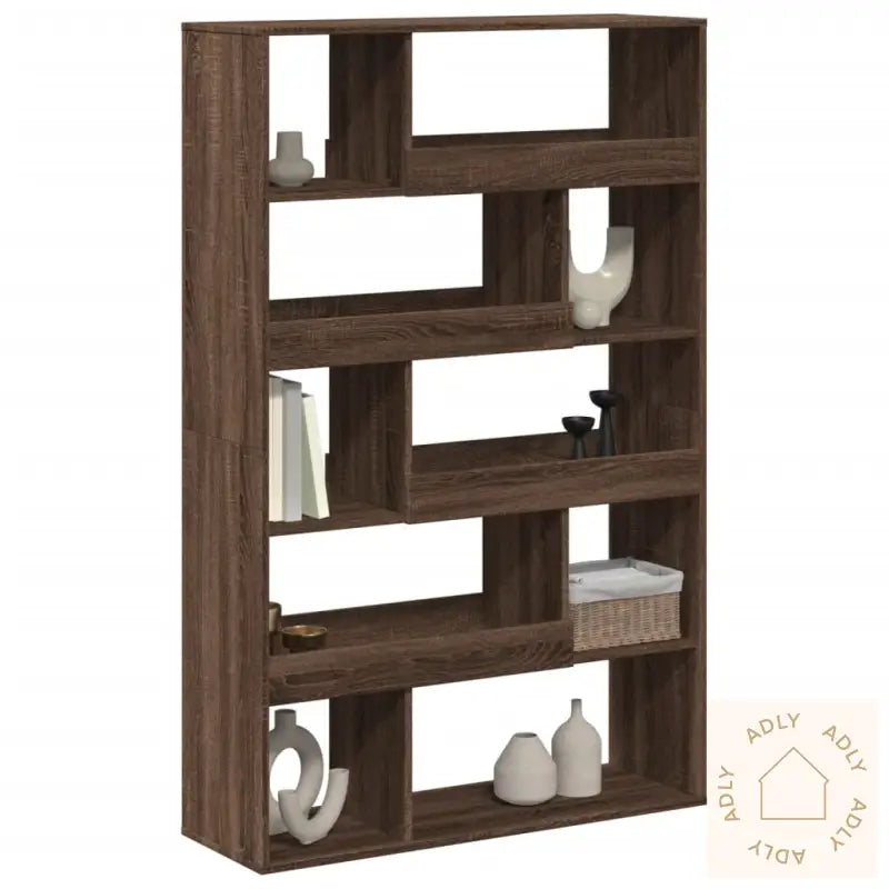 Bokhylle Brun Eik 100X33X156,5 Cm Konstruert Tre