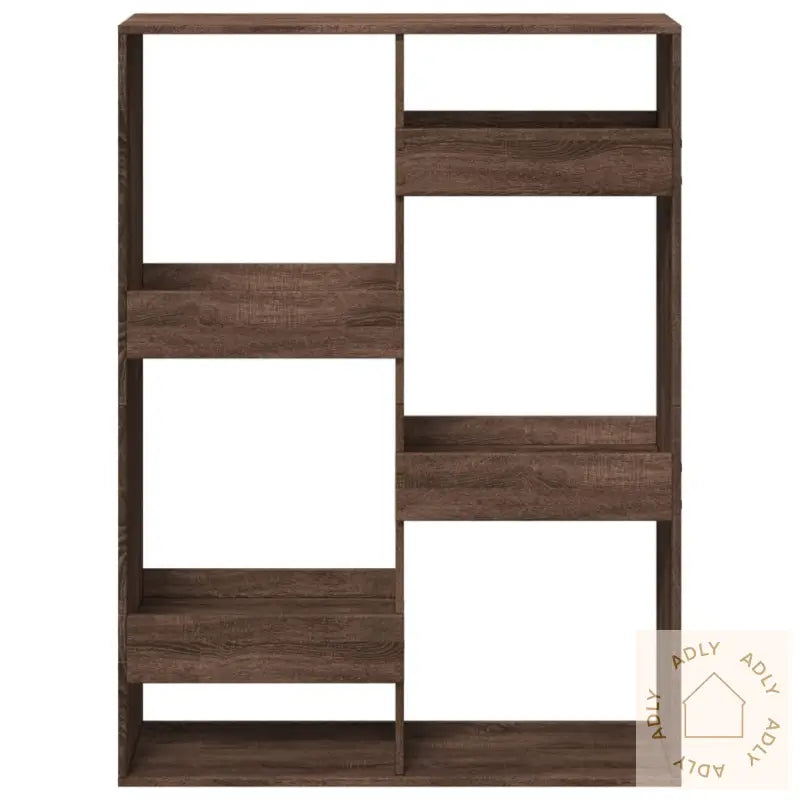 Bokhylle Brun Eik 100X33X135 Cm Konstruert Tre