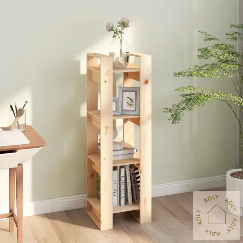 Bokhylle/Romdeler 41X35X125 Cm Heltre Furu