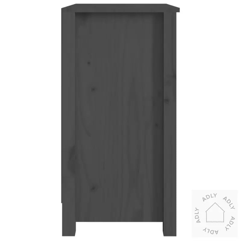 Bokhylle Grå 50X35X68 Cm Heltre Furu