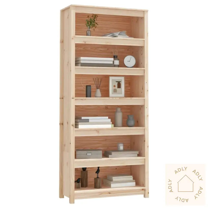 Bokhylle 80X35X183 Cm Heltre Furu