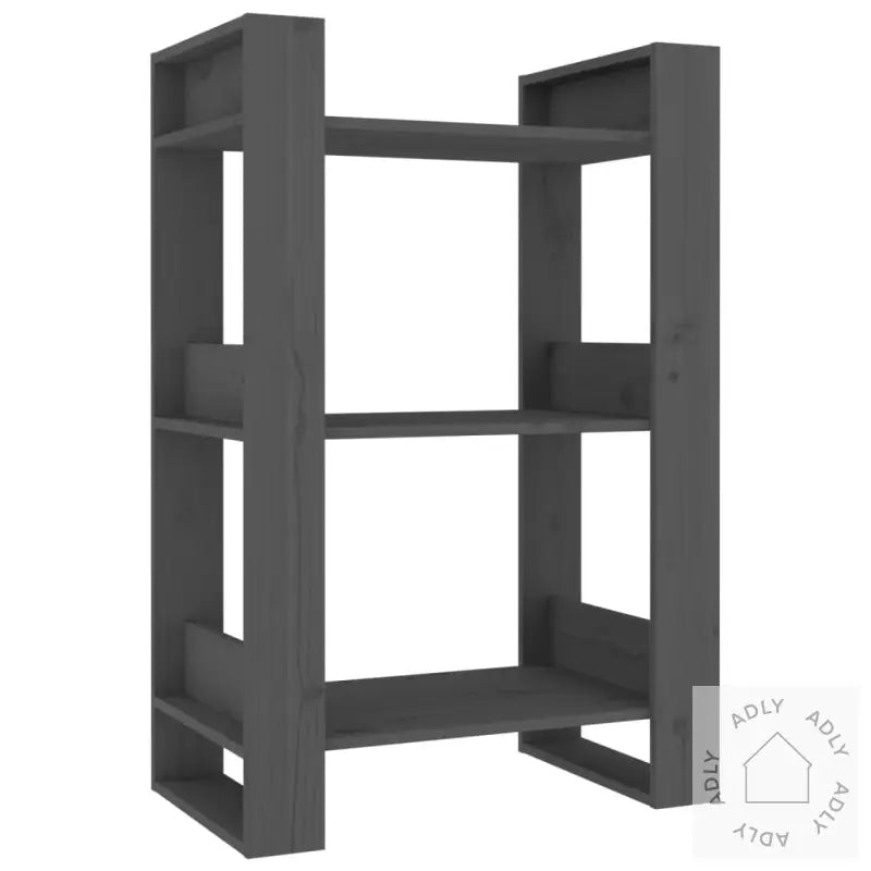 Bokhylle/Romdeler Grå 60X35X91 Cm Heltre Furu