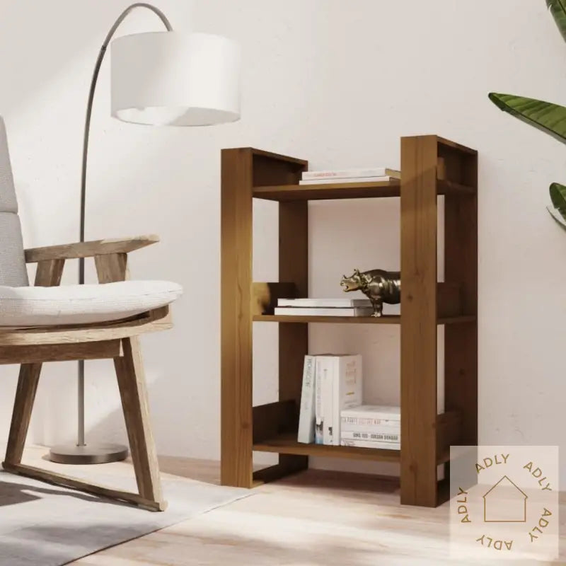 Bokhylle/Romdeler Honningbrun 60X35X91 Cm Heltre