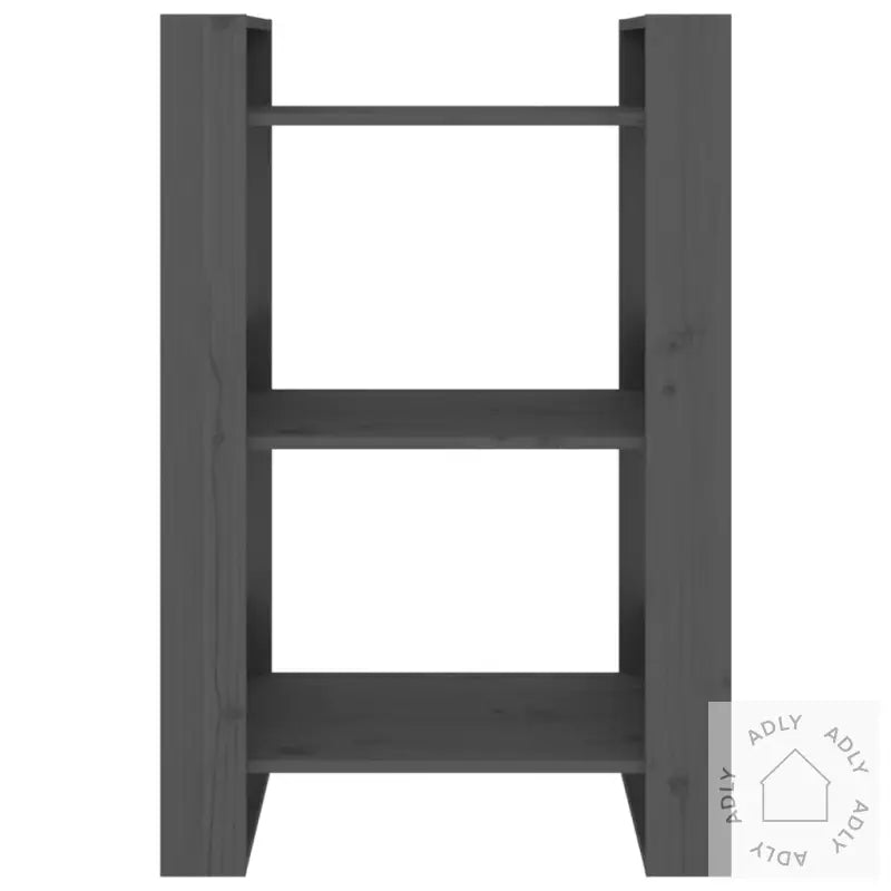 Bokhylle/Romdeler Grå 60X35X91 Cm Heltre Furu
