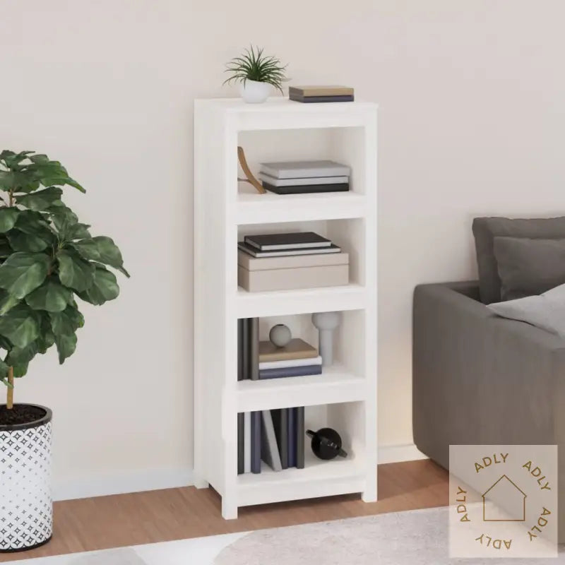Bokhylle Hvit 50X35X125,5 Cm Heltre Furu