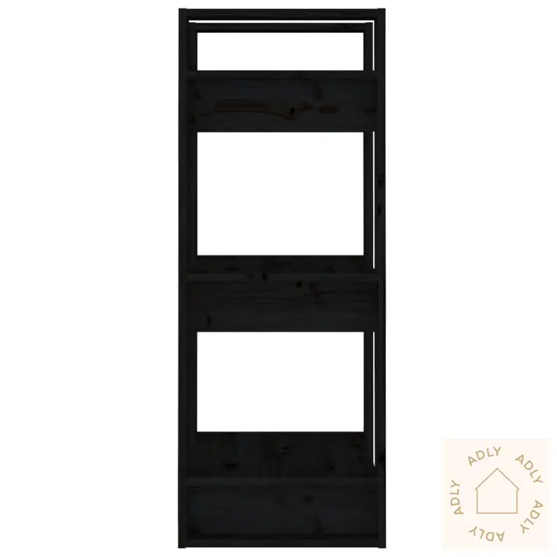 Bokhylle/Romdeler Svart 41X35X91 Cm Heltre Furu