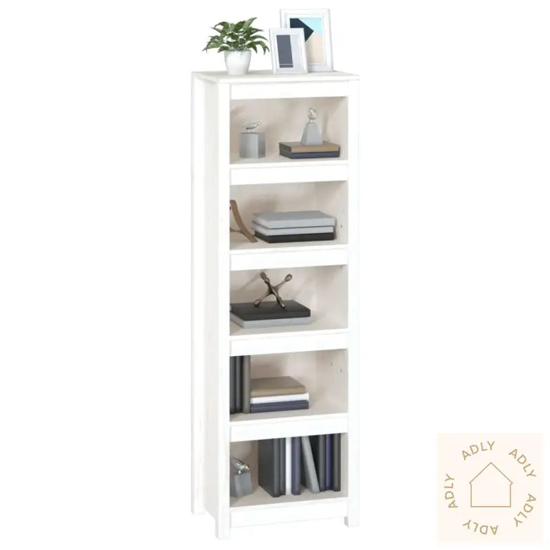 Bokhylle Hvit 50X35X154Cm Heltre Furu