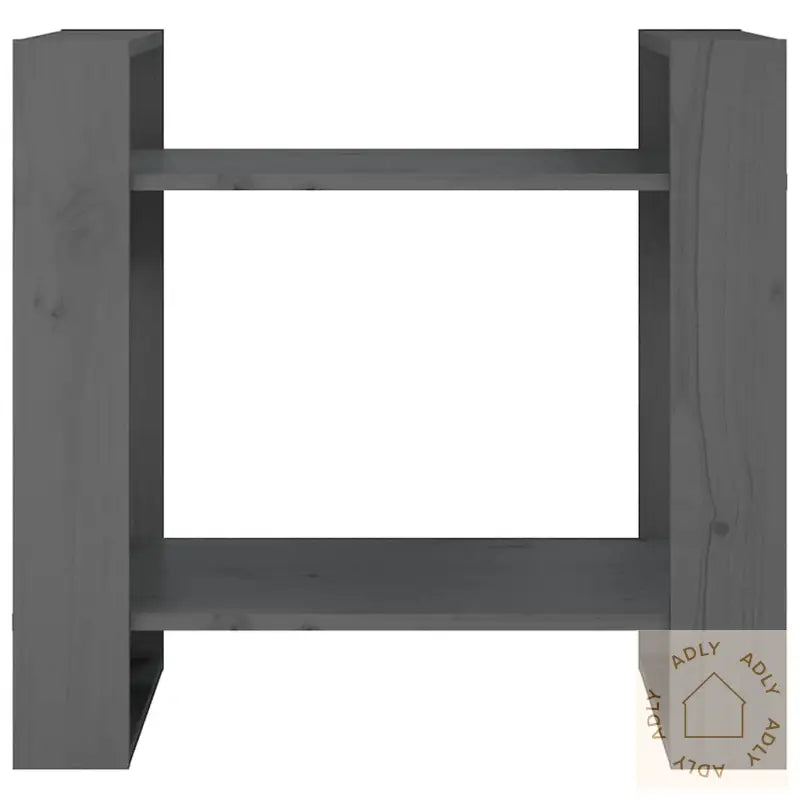 Bokhylle/Romdeler Grå 60X35X57 Cm Heltre Furu