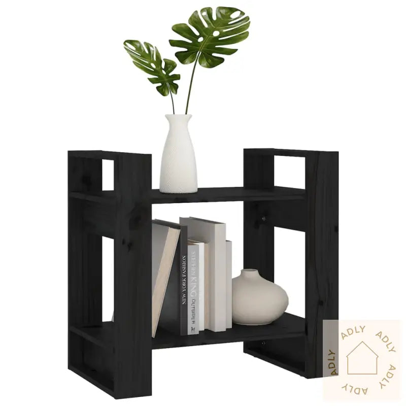 Bokhylle/Romdeler Svart 60X35X57 Cm Heltre Furu