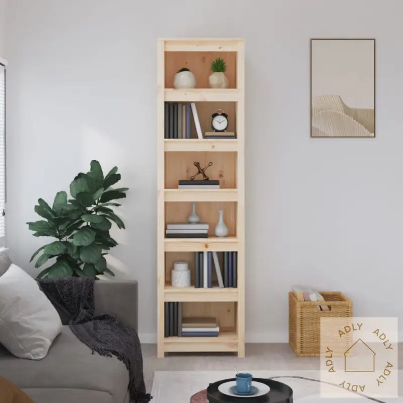 Bokhylle 50X35X183 Cm Heltre Furu