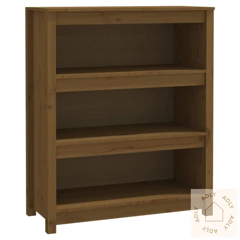 Bokhylle Honningbrun 80X35X97 Cm Heltre Furu