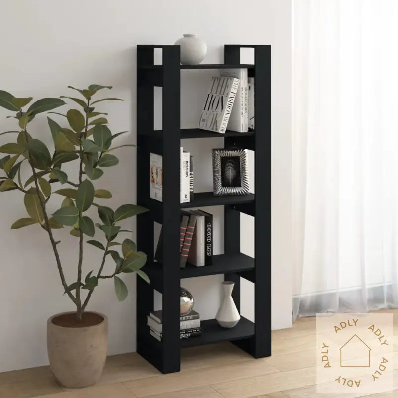 Bokhylle/Romdeler Svart 60X35X160 Cm Heltre