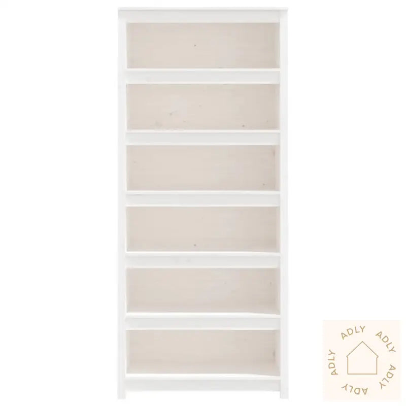 Bokhylle Hvit 80X35X183 Cm Heltre Furu