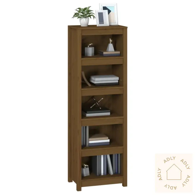 Bokhylle Honningbrun 50X35X154 Cm Heltre Furu