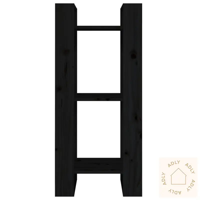 Bokhylle/Romdeler Svart 41X35X91 Cm Heltre Furu