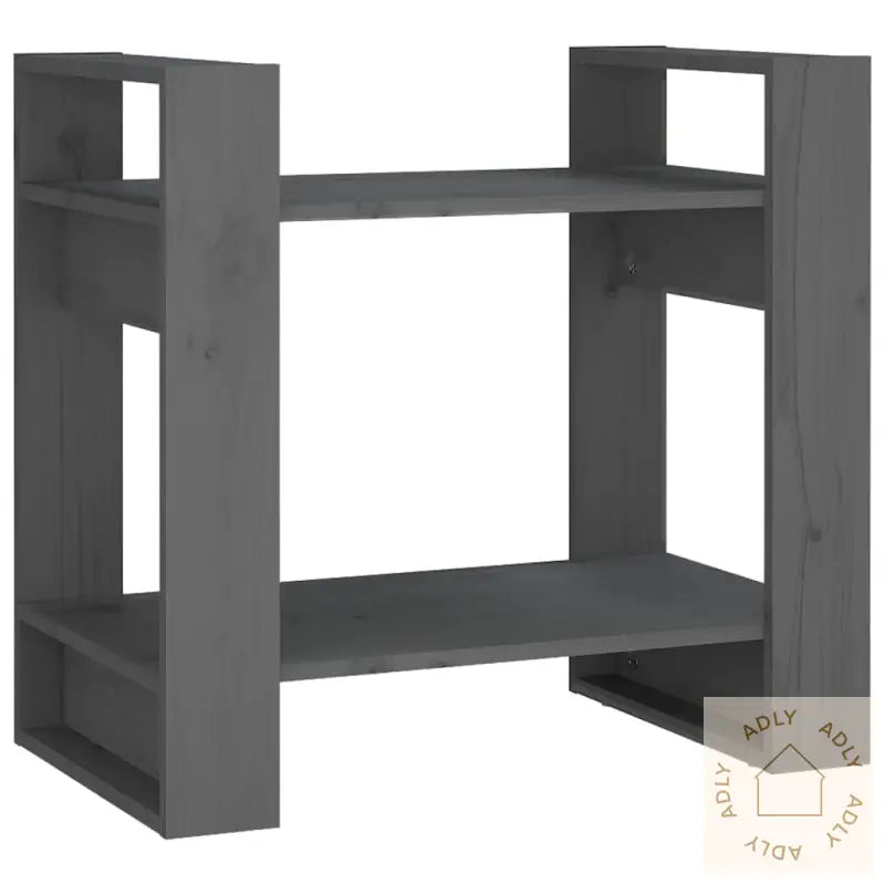Bokhylle/Romdeler Grå 60X35X57 Cm Heltre Furu