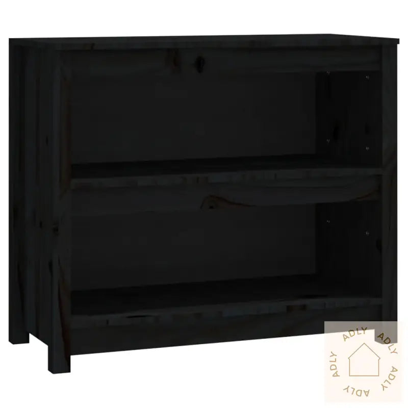 Bokhylle Svart 80X35X68 Cm Heltre Furu