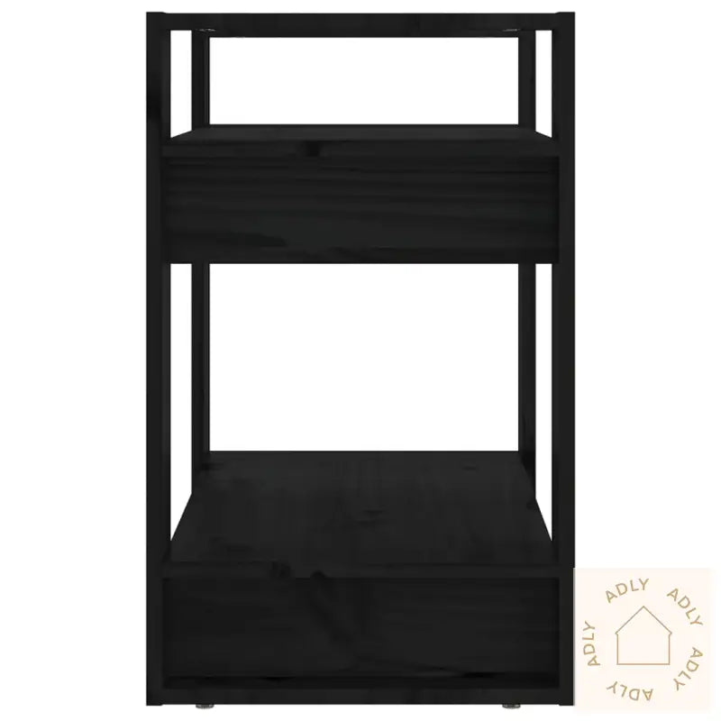 Bokhylle/Romdeler Svart 60X35X57 Cm Heltre Furu
