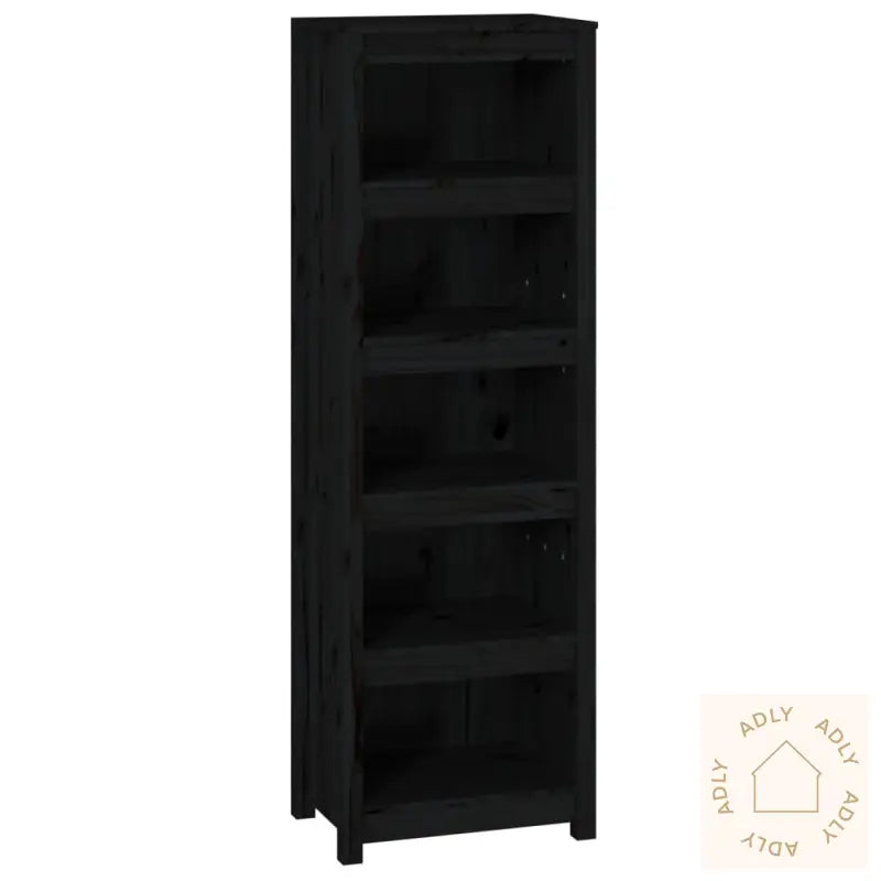 Bokhylle Svart 50X35X154 Cm Heltre Furu