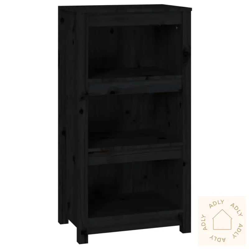 Bokhylle Svart 50X35X97 Cm Heltre Furu