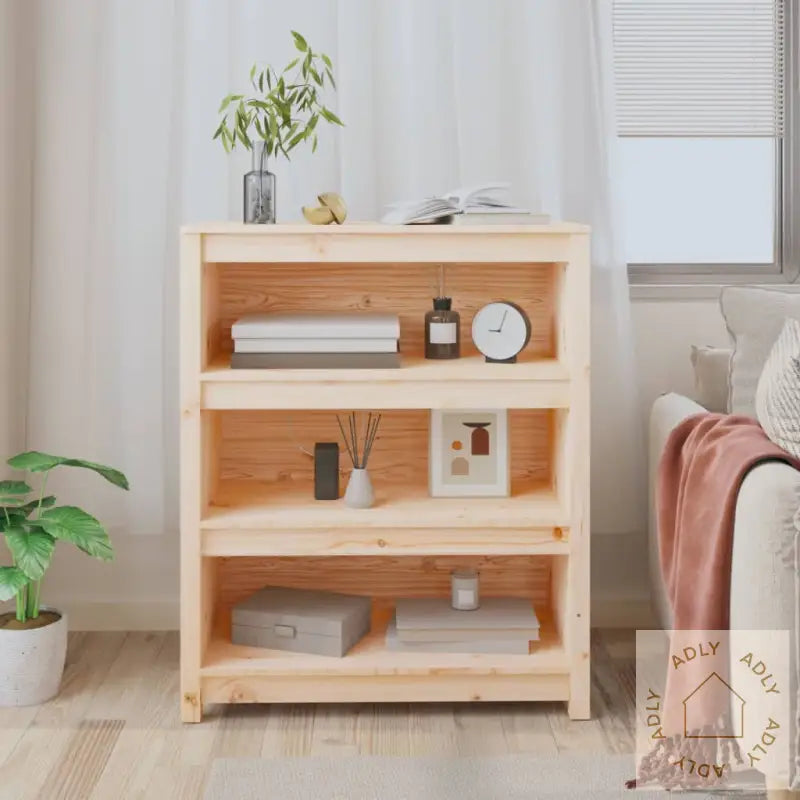 Bokhylle 80X35X97 Cm Heltre Furu