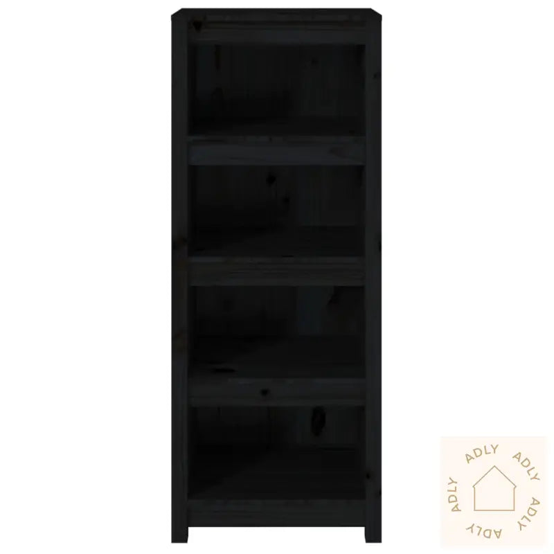 Bokhylle Svart 50X35X125,5 Cm Heltre Furu