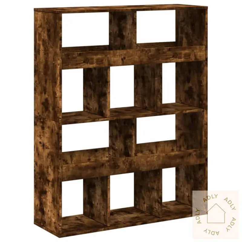 Bokhylle Røkt Eik 100X33X125,5 Cm Konstruert Tre