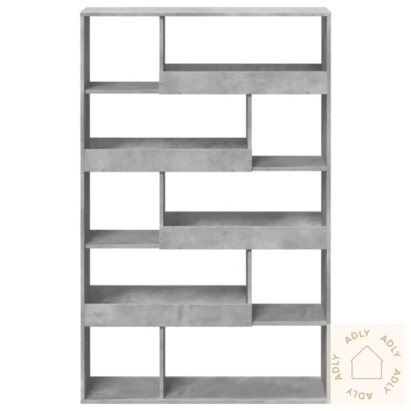 Bokhylle Betonggrå 100X33X156,5 Cm Konstruert Tre