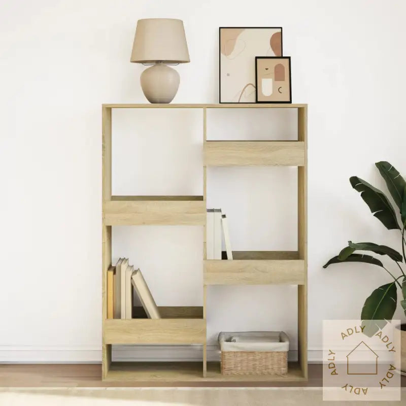Bokhylle Sonoma Eik 100X33X135 Cm Konstruert Tre