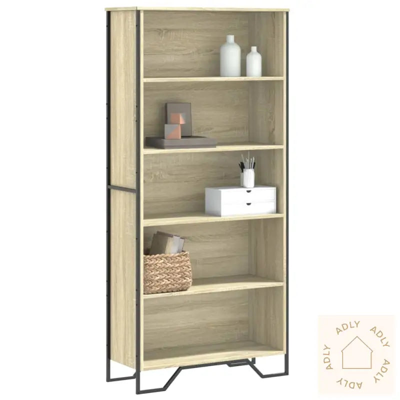 Bokhylle Sonoma Eik 80X31X169 Cm Sponplate