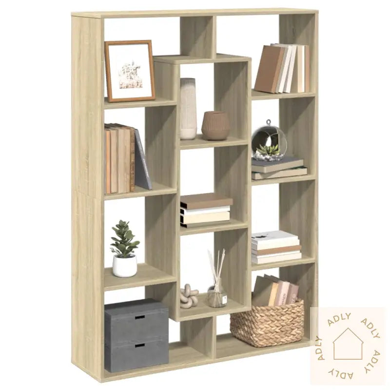 Bokhylle Sonoma Eik 102X29X143 Cm Konstruert Tre