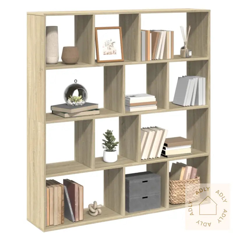 Bokhylle Sonoma Eik 132X29X141,5 Cm Konstruert Tre