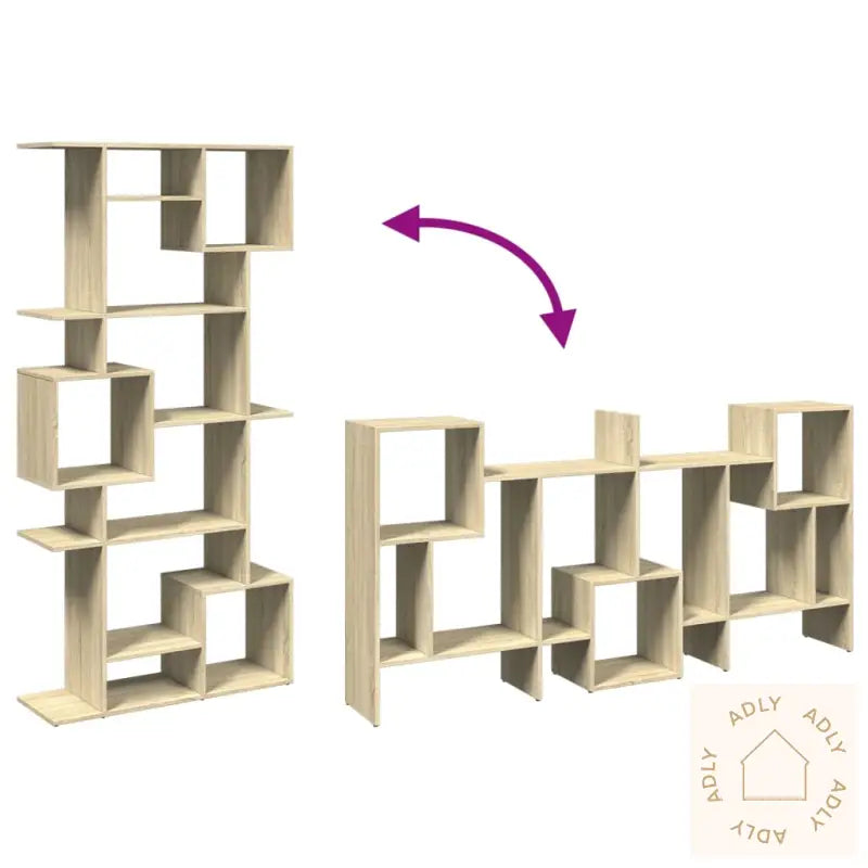Bokhylle Sonoma Eik 92X29X188 Cm Konstruert Tre
