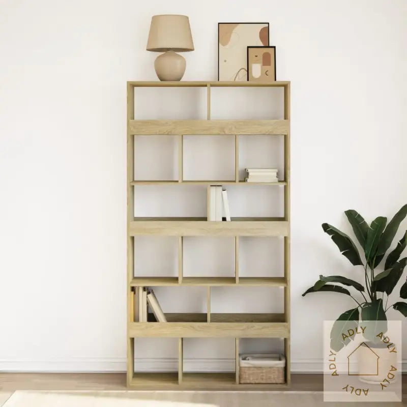 Bokhylle Sonoma Eik 100X33X187,5 Cm Konstruert Tre