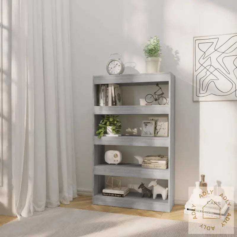 Bokhylle/Romdeler Grå Sonoma 80X30X135 Cm Konstruert Tre
