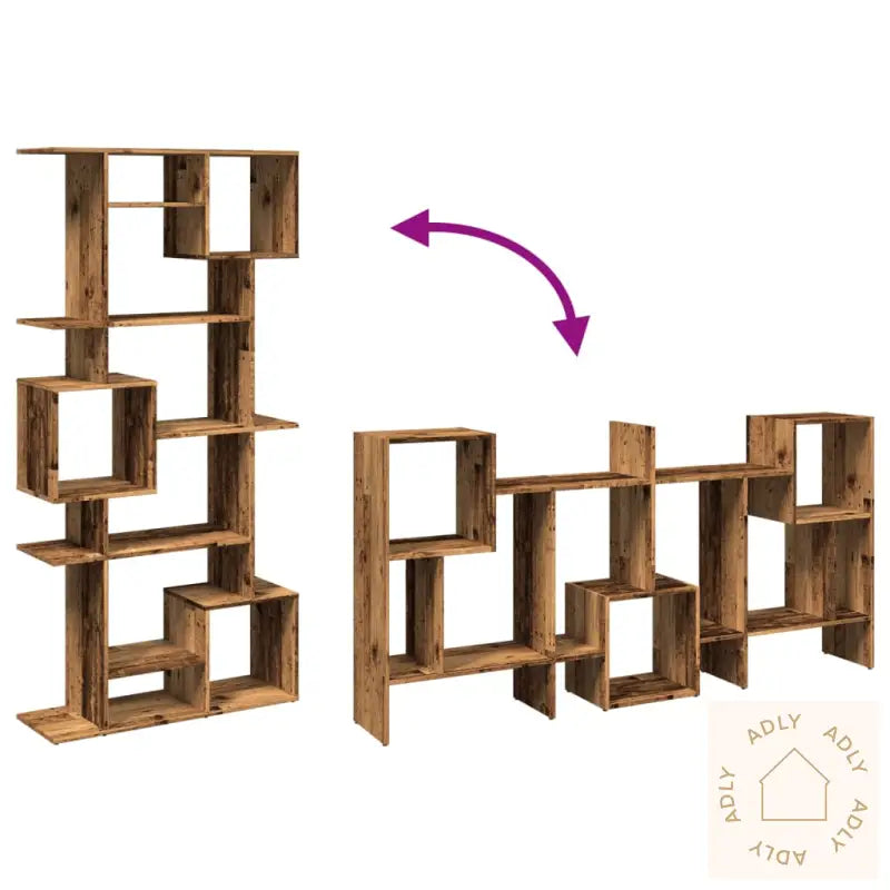 Bokhylle Røkt Eik 92X29X188 Cm Konstruert Tre