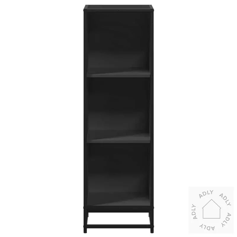 Bokhylle Svart 33,5X33X107,5 Cm Konstruert Tre