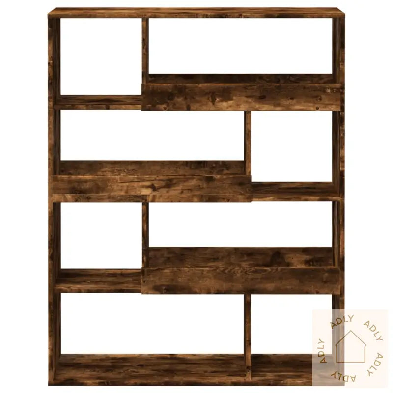 Bokhylle Røkt Eik 100X33X125,5 Cm Konstruert Tre