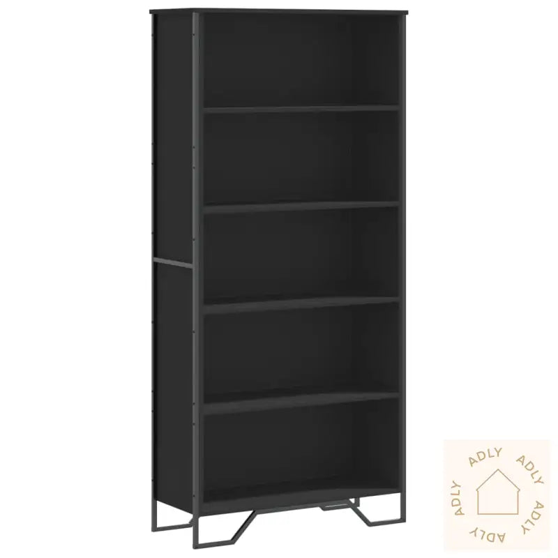 Bokhylle Svart 80X31X169 Cm Konstruert Tre